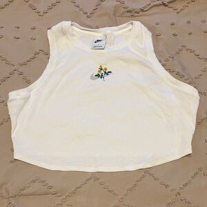 Nike White Floral Women's Crop Top